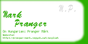 mark pranger business card